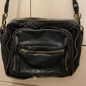 Alexander Wang black leather crossbody bag